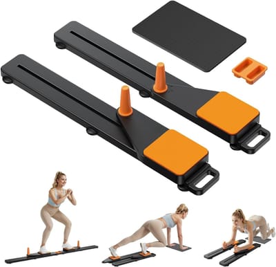 CLVP® Pilates Board - Pilates Bord - Pilates Board Reformer -Zwart met geel