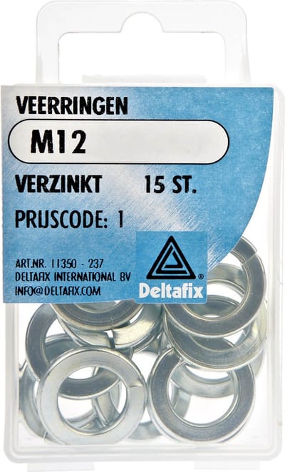 Deltafix veerring verzinkt m12 din 127b 15 st.