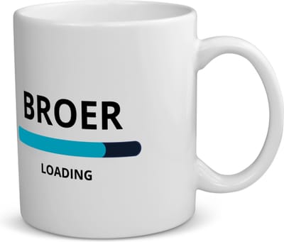 Akyol - broer loading koffiemok - theemok - Broer - ochtendkoffie laden - verjaardagscadeau - verjaardag - cadeau - cadeautje voor broer - broer artikelen - kado - geschenk - gift - 350 ML inhoud