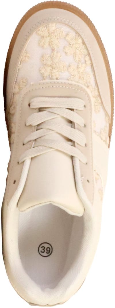 Supermodieuze lage sneakers met veters
