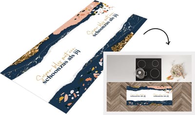 Keukenloper - Loper keuken - Familie - Zus - Quotes - Design - Luxe - 120x50 cm - Keukenloper vinyl