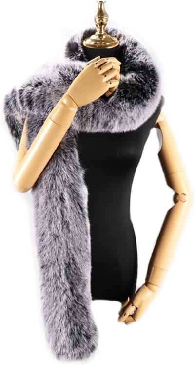 Lange Faux Fur Sjaal voor Dames van 180 cm - Warme Sjaal voor Winter, Bruiloft en Avondkleding