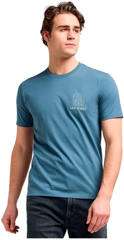 Lee 112370580 T-shirt Met Korte Mouwen Blauw L Man
