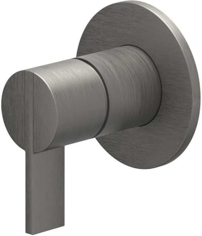 IVY Pact Afbouwdeel Inbouw Douchemengkraan Eenhendel met Ronde Rozet - Geborsteld Metal Black PVD