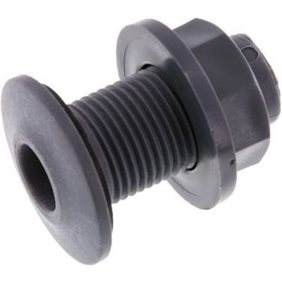 Schroefaansluiting Voor Aftapkranen G1/2'' DN18 Schotdoorvoer Polypropyleen (PP) EPDM 10bar FDA