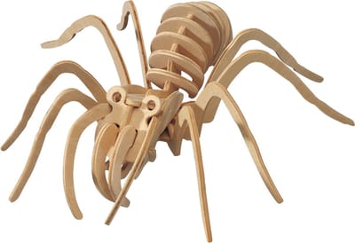 Houten dieren 3D puzzel tarantula spin - Speelgoed bouwpakket - 23 x 18 cm