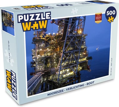 Puzzel Noordzee - Verlichting - Boot - Legpuzzel - Puzzel 500 stukjes