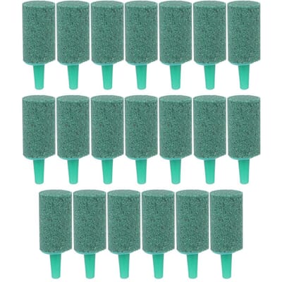 20 PIÈCES Cylindre Grès Vert Pompe à Oxygène d'Aquarium Aération Pierre à Air Pierres à Bulles pour Aquarium blue