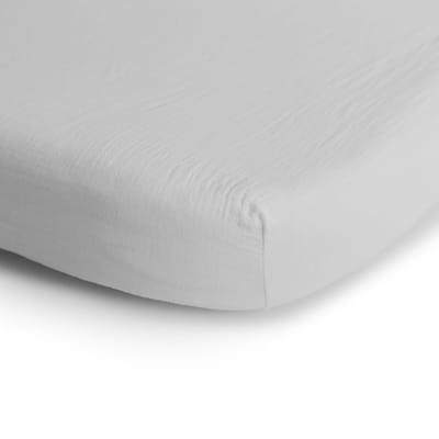 Mushie hoeslaken ledikant 60x120cm - White