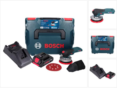Bosch GEX 18V-125 Professionele snoerloze excenterschuurmachine 18 V 125 mm borstelloos + 1x ProCORE accu 4.0 Ah + lader + L-BOXX