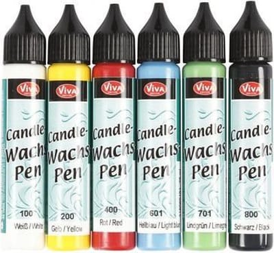 Creativ Company Viva Decor Kaarsversierpen Set 6x25 ml