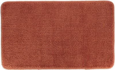 Tendance Badmat Aquarius - microfiber - hoogpolig - roestbruin - 45 x75 cm - absorberend - badkamer - antislip