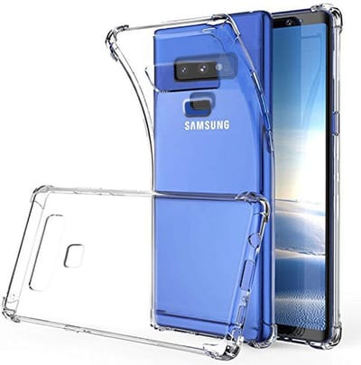 DrPhone Note 9 TPU Hoesje - Siliconen Shock Bumper Case -Backcover met Verstevigde randen voor extra bescherming voor
