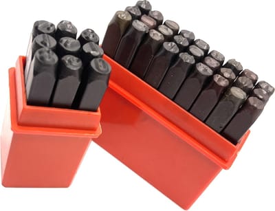 36-delige slagletters/cijferset 5mm - Slagletters - Slagcijfers - Slagletterset - Slagcijferset - 36 stuks - A t/m Z, &, 0 t/m 8 - 5mm
