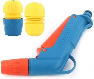 Waterspuitpistool voor Auto's en Tuinreiniging - Draagbaar en Krachtig met Spuitmond - Hogedrukslang Inclusief