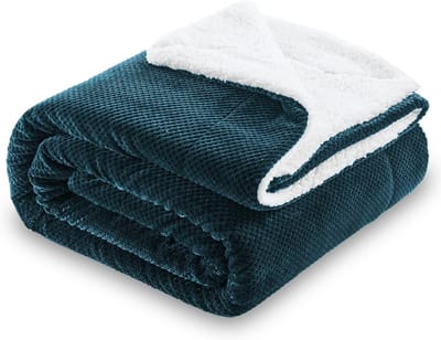 Omkeerbare Sherpa fleecedeken 220 x 240 cm - Superzacht en Warm voor Bed en Bank