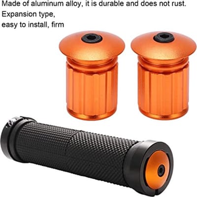 Fiets stuurplug, Fiets stuurplug fiets verlengslot stuurblok aluminium stuur eindkap (oranje)