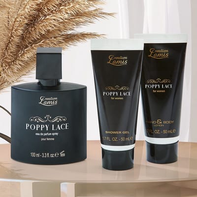 Geur-/verzorgingsset »Poppy Lace« – VOOR HAAR »Poppy Lace «, 3-delig