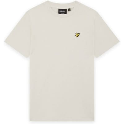 Lyle & Scott Plain T-shirt Polo's & T-shirts Jongens - Polo shirt - Ecru - Maat 134/140