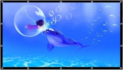 Projectiescherm - Beeldscherm Projector - Thuisbioscoop - Dubbelzijdige Projectie - 133 inch - Wit