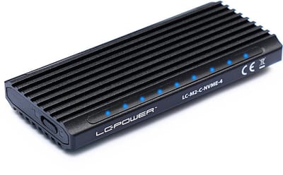 Harddiskbehuizing - Externe USB-C SSD behuizing voor M.2 NVME en SATA M.2 - Tot 10 Gb/s - Enclosure voor M.2 NVME als SATA M.2 SSD