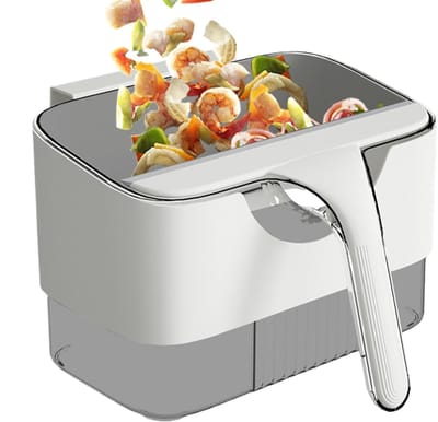 Keuken Compostbak - Voedselafvalbak Klein - Afval Scheiden - Montage Aan Deur - 25x14x14.5 cm - Wit