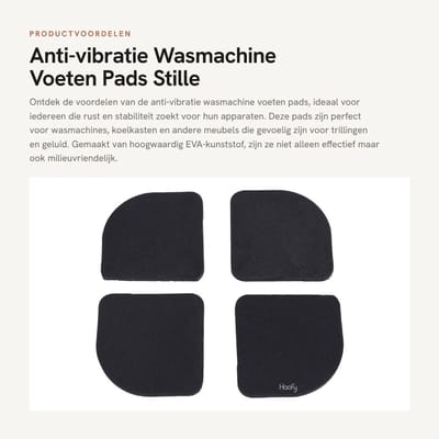 Dailygoods- Wasmachine Voeten Antivibratie - 4 Stuks - Antislip EVA Pads - Vloerbeschermers - Geluidsreductie - Eenvoudig te installeren - Vibratiepads