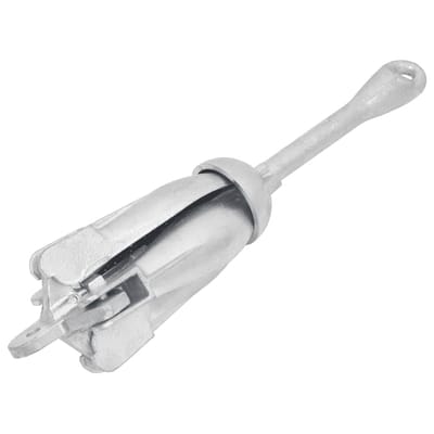 vidaXL - Anker - inklapbaar - 6 - kg - thermisch - verzinkt - gietijzer - zilver