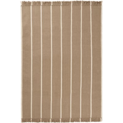 Ferm Living Calm Kelim-deken - 140x200 cm - dark sand/off-white