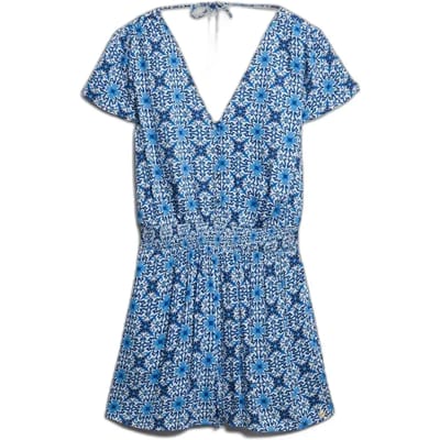 Superdry - Playsuit met print en korte mouwen - Dames - Jurken