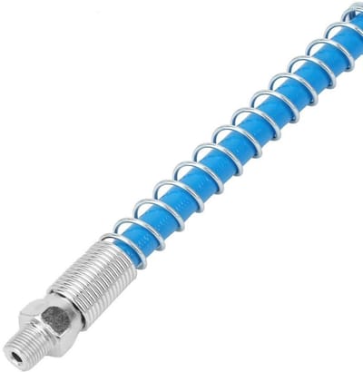 Dailygoods- Vetspuit Slang Roestvrij Staal - Handmatige Vetgereedschappen - Hoge Druk - Slanglengte 51 cm - Lichtgewicht 103 g - Geschikt voor Krappe Ruimtes - Vetpers