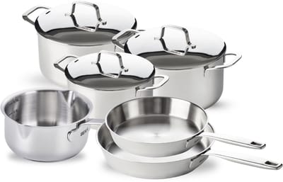 Beka Pannenset Maestro 6-Delig - keramische anti-aanbaklaag - geschikt voor alle warmtebronnen (Kookpannen, Steelpan & Koekenpannen)