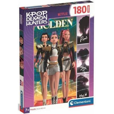 K-Pop Demon Hunters Puzzel 180 Stukjes van Clementoni Supercolor - Kpop Huntrix Legpuzzel - K Pop Cadeau voor Kinderen vanaf 6 Jaar