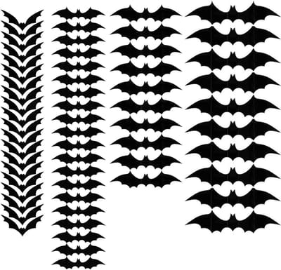 3D Vleermuisdecoratie voor Halloween - 60 Stuks Spinnen Decoratie voor Feestjes en DIY Projecten