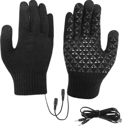 USB Elektrische Verwarmde Handschoenen voor Winter - Thermisch, Winddicht en Touchscreen Vriendelijk - Warme Gebreide Motorfiets en Fietshandschoenen, Winterhandschoenen, Verwarmde Handschoenen, Fietshandschoenen Winter, Handschoenen voor Koude Weer