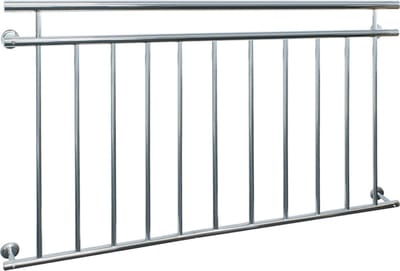 Frans balkon 90x156 cm glanzend met 11 roestvrijstalen vulstaven