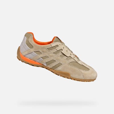 GEOX SNAKE ORIGINAL HEREN Sneakers - BEIGE - Maat 43