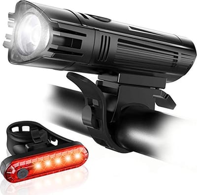 New Age Devi - Oplaadbare USB LED Fietslamp - Waterdicht - Fietsverlichting Set