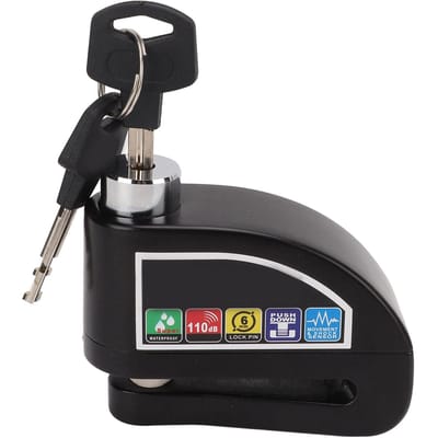 Beveiligingsschijfremslot 110db antidiefstalalarm voor motorfietsen, elektrische fietsen en mountainbikes gray