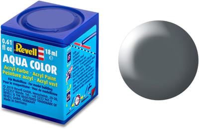 Revell Hobbyverf Acrylverf - Aqua #378 Dark Grey - Satin - Acryl - Verf potje - 18 ml