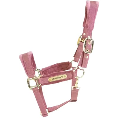 Kentucky Horsewear - Velvet halster oud roze pony
