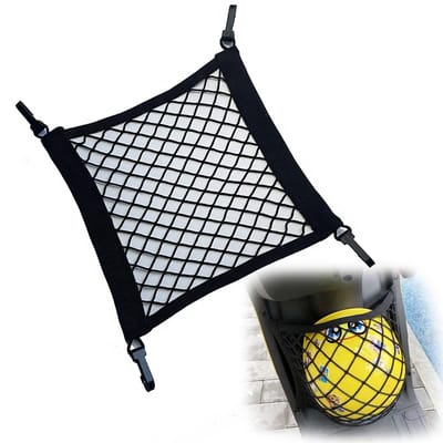 Dailygoods - Motorfiets Bagagenet met 4 Haken voor Veilig Opbergen