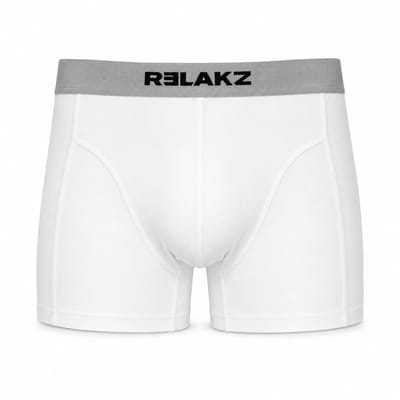 RELAKZ Heren Boxershorts Bamboe Katoen 2-pack Wit S