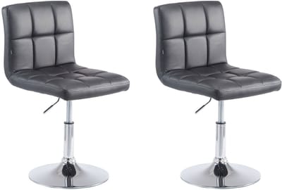 CLP Palma V2 Set van 2 Lounger - Kunstleer zwart