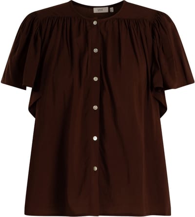 YEST CURVE Nolia Tops - Coffee Brown - maat 0(46)