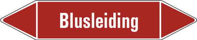 Blusleiding leidingmarkering op vel 126 x 26 mm - 5 per vel