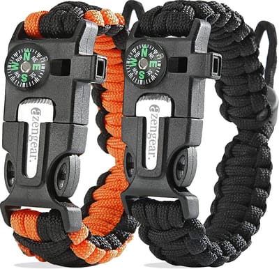 Overlevingsarmband met Vuurstarter en Compas - Perfect voor Kamperen en Noodsituaties
