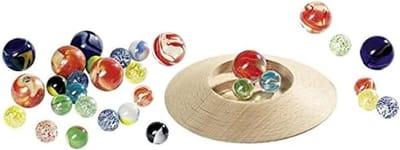 Knikkerbord - Knikkerspel Hout - Binnen Spelen - Inclusief 31 Knikkers - Ø 12 cm - Niet gespecificeerd