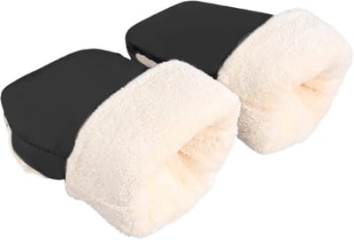 Kinderwagen handschoenen - Wanten voor buggy - Warmte buiten - Winddichte bescherming - 20 x 30 cm - Zwart