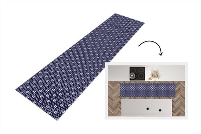 Keukenloper - Loper keuken - Patroon - Zee - Boot - 200x50 cm - Keukenloper vinyl